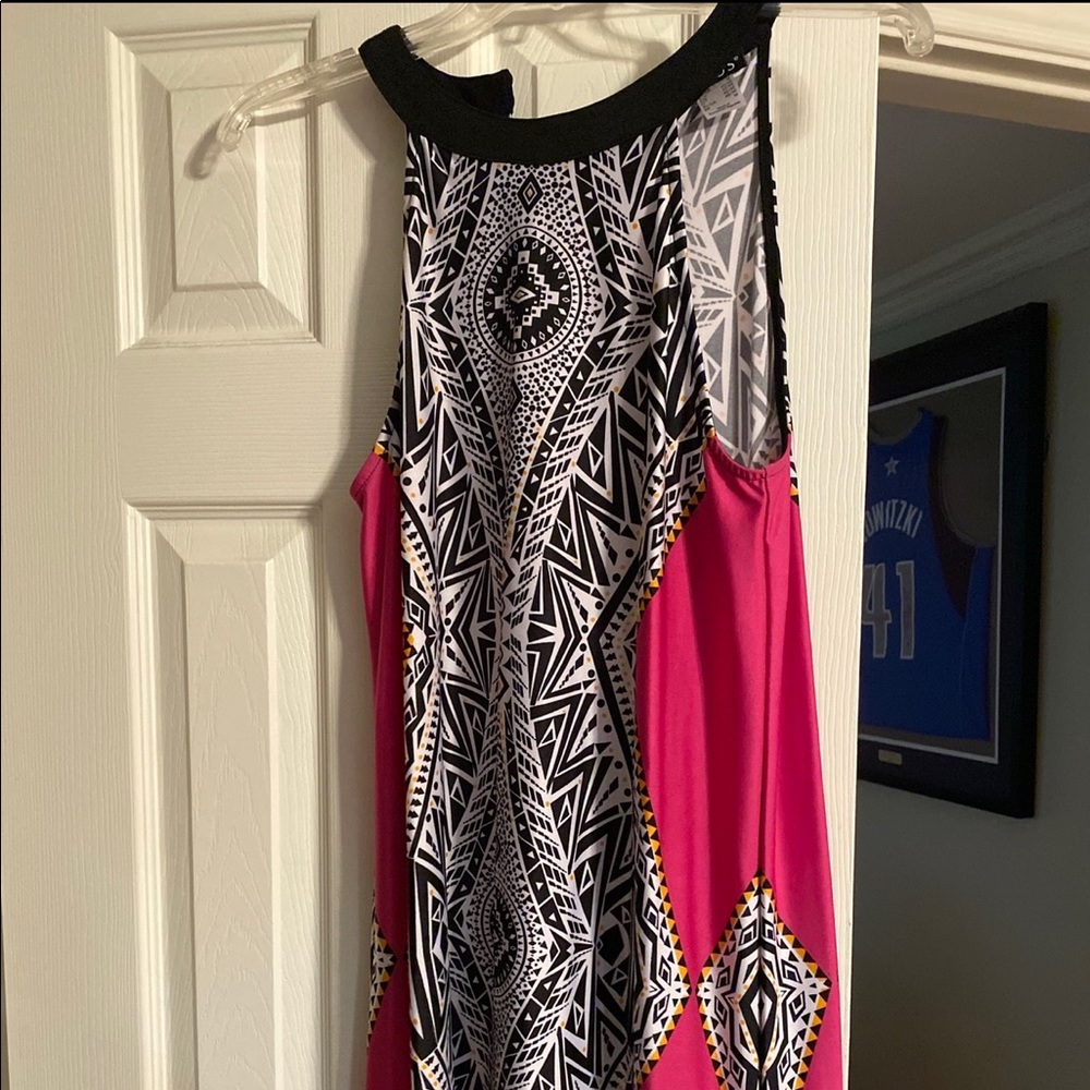 Hot pink dress
